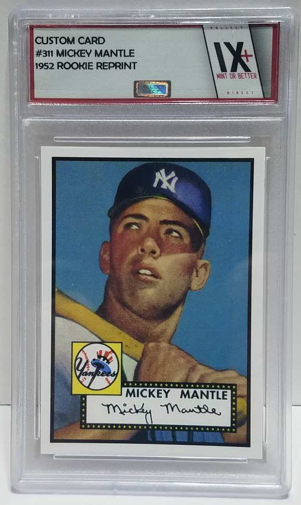 Mickey Mantle 1952 Topps Rookie Card #311 Custom Card Collect Direct Graded Mint Or Better Card NEW YORK YANKEES