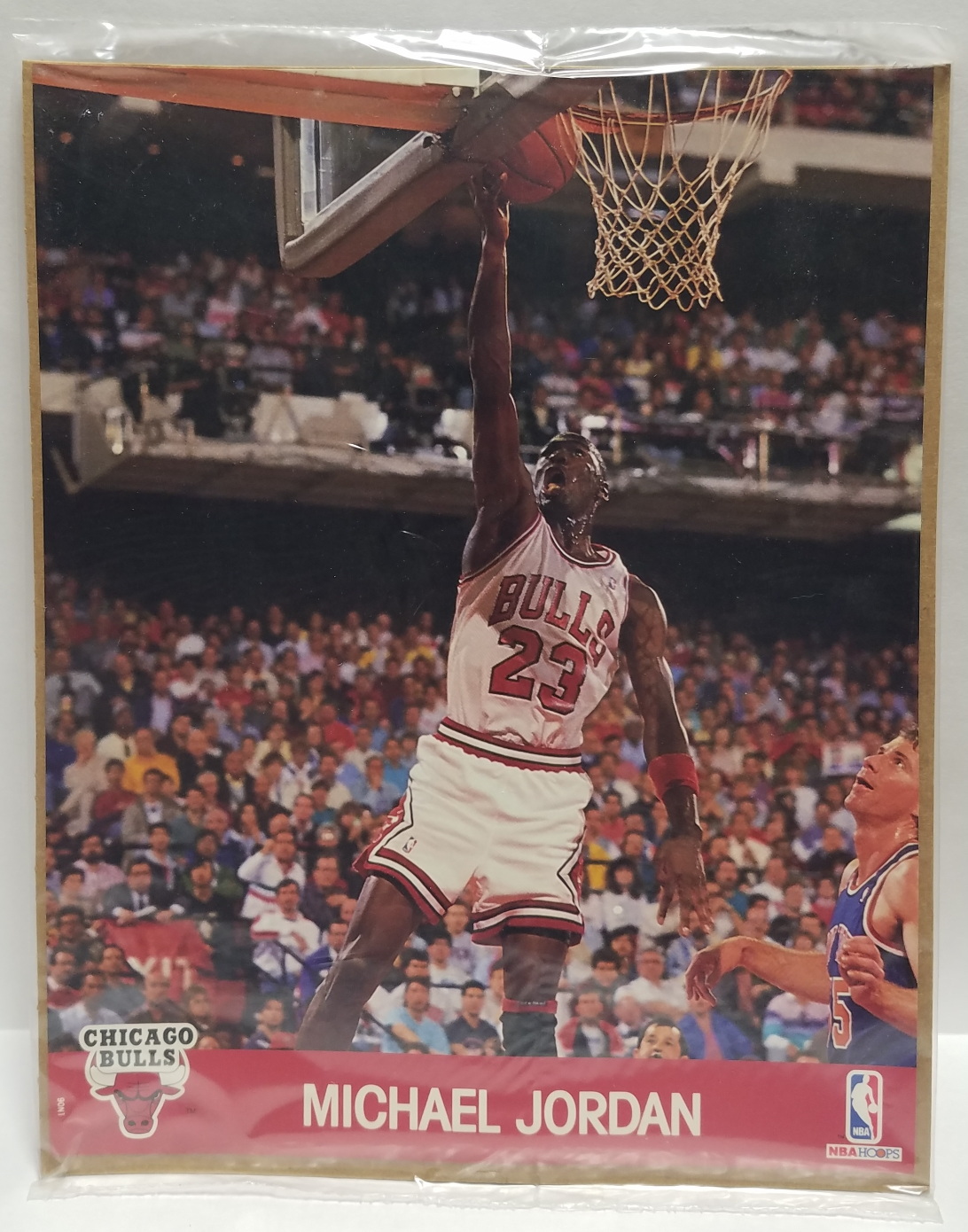 MICHAEL JORDAN 1990 NBA HOOPS 8x10 ACTION PHOTO NEW FACTORY SEALED IN BAG CHICAGO BULLS