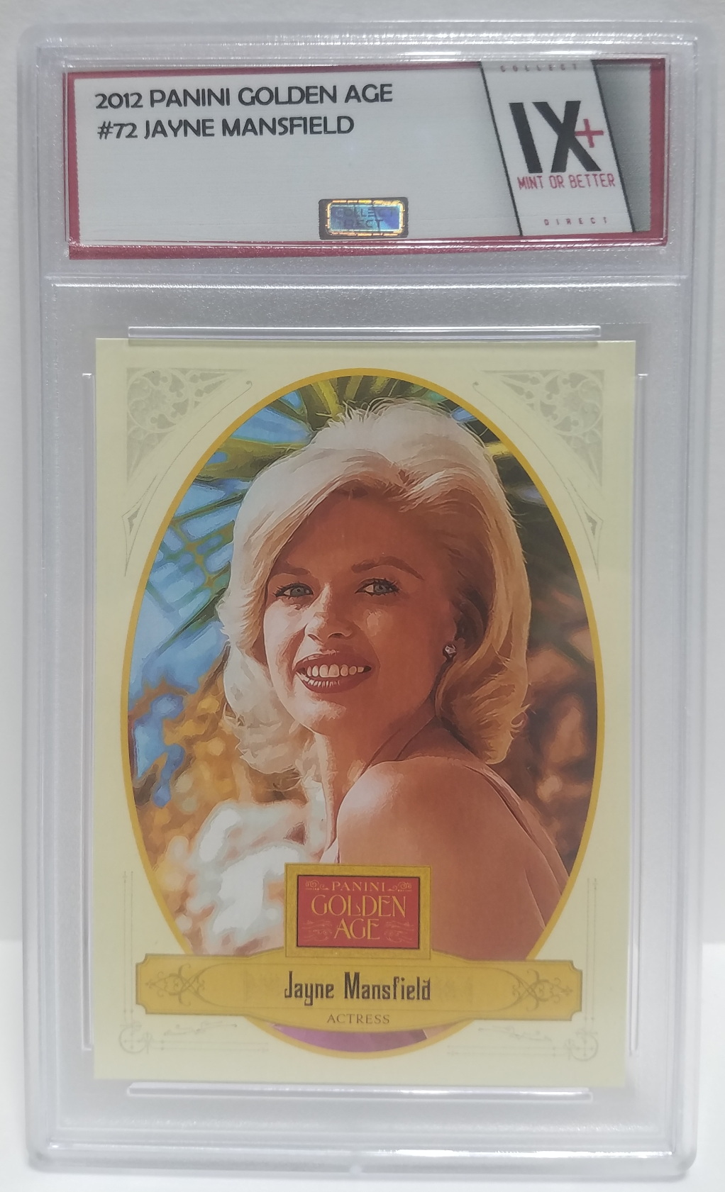 JAYNE MANSFIELD 2012 Panini Golden Age #72 Collect Direct Graded Mint or Better Movie Atress 