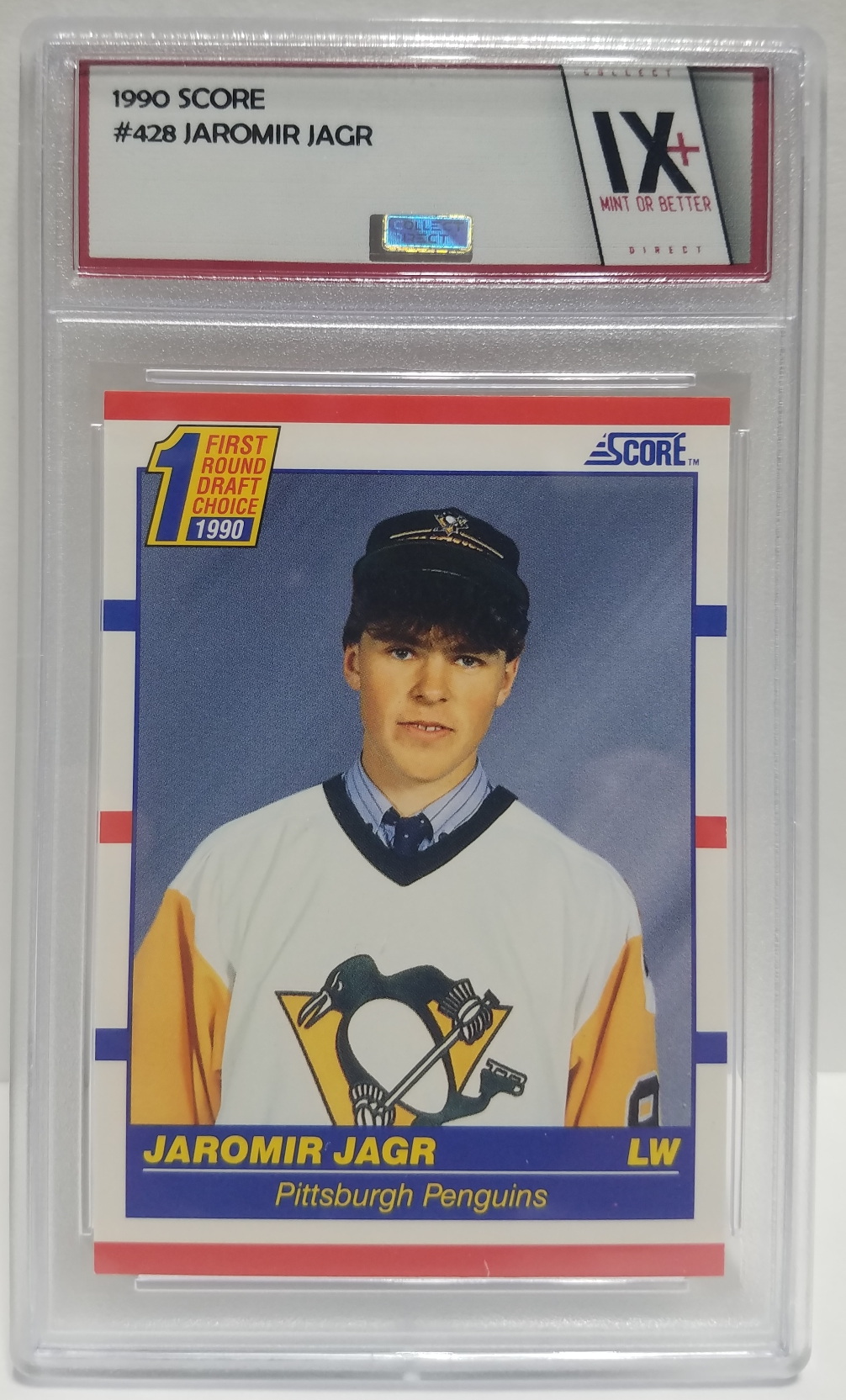 JAROMIR JAGR 1990 Score Rookie Card #428 Collect Direct Graded Mint or Better Pittsburgh Penguins ROOKIE CARD